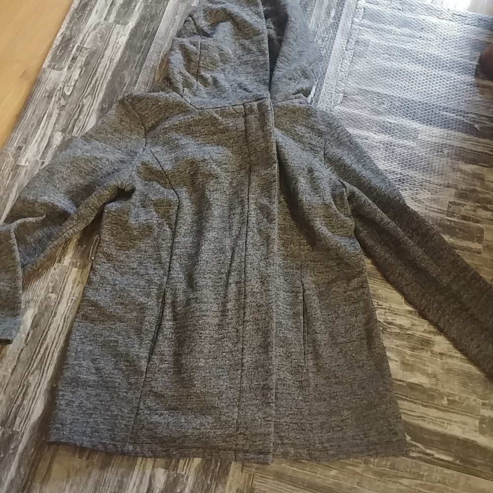 Merona | gray babydoll hidden button pea coat